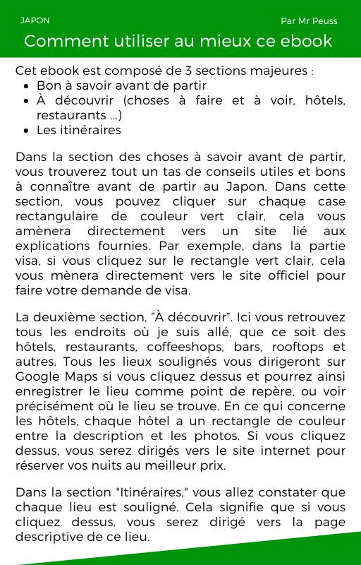 Ebook - Guide voyage au Japon