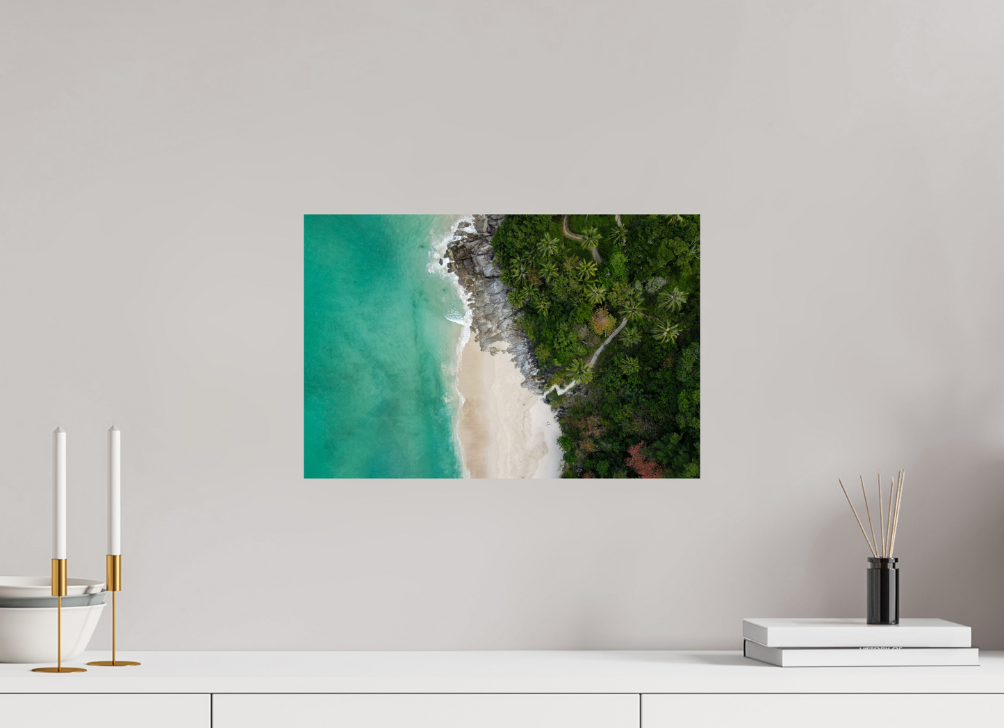 45 x 30 cm, Photo Print On Fuji Crystal DP II Calme sur Freedom Beach - Phuket, Thaïlande