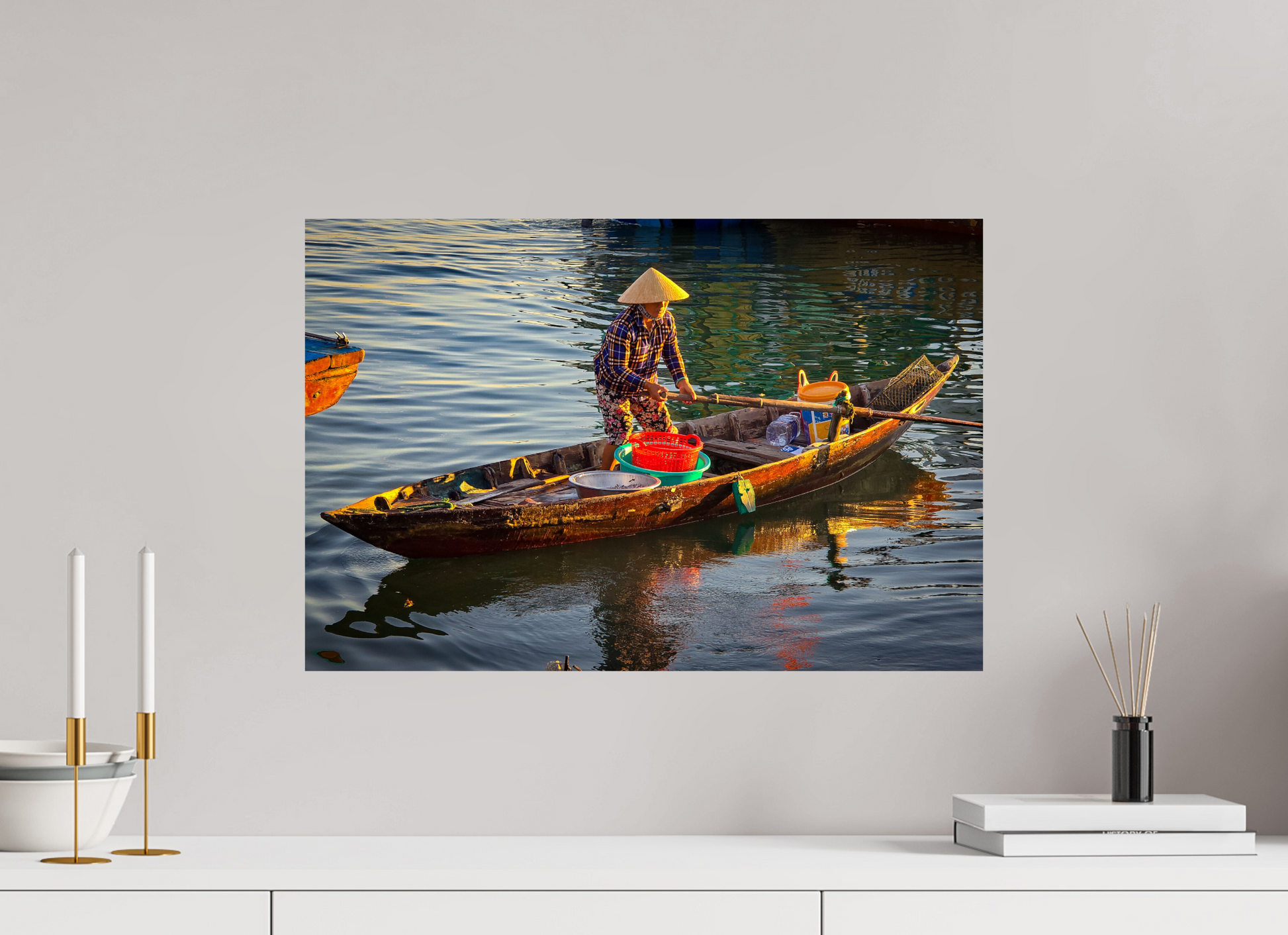 60 x 40 cm, Photo Print On Fuji Crystal DP II L’aube des pêcheurs – Hoi An, Vietnam