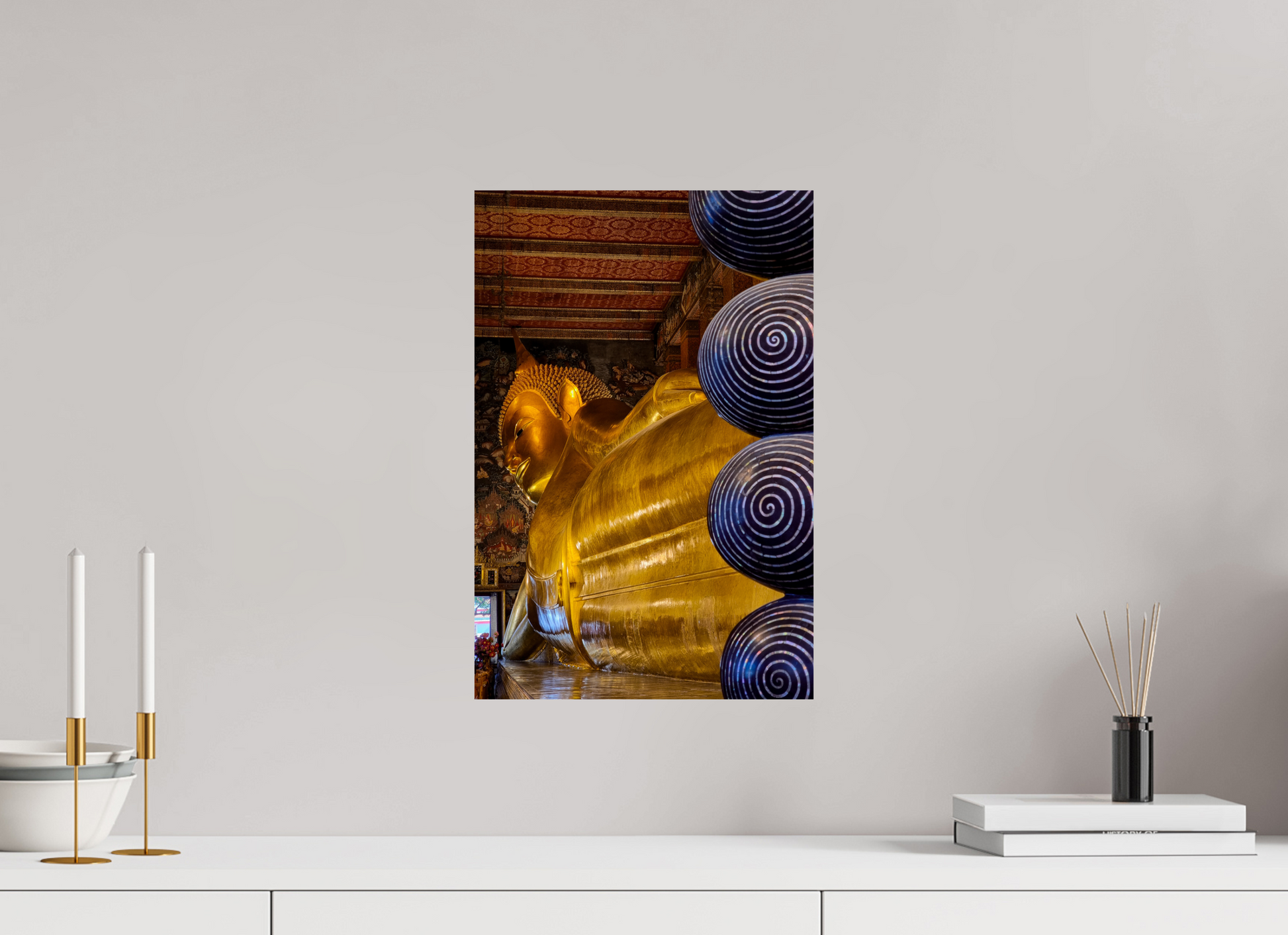 30 x 45 cm, Photo Print On Fuji Crystal DP II Le Bouddha allongé de Wat Pho, Bangkok, Thaïlande