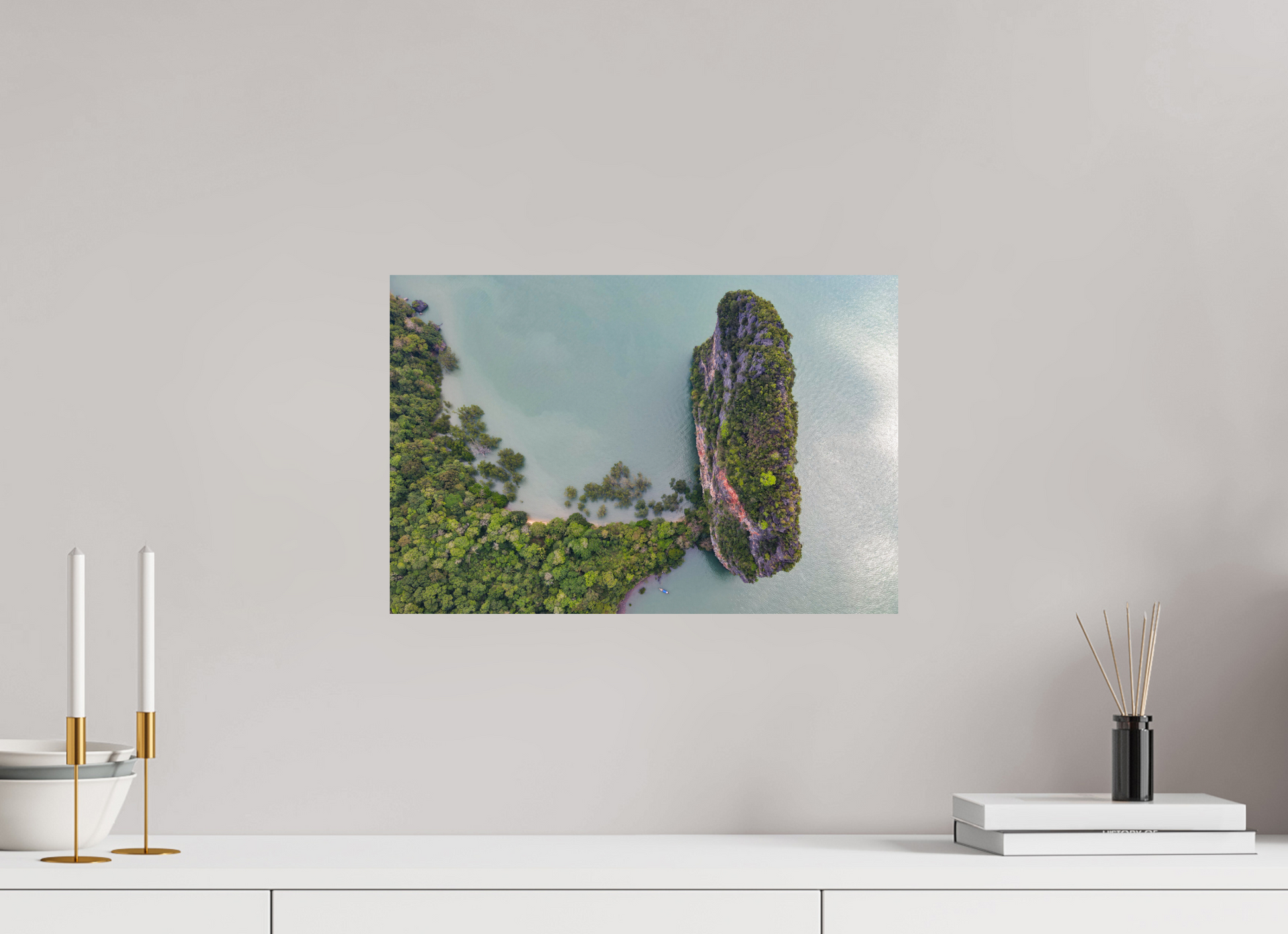 45 x 30 cm, Photo Print On Fuji Crystal DP II Le géant de pierre – Baie de Phang Nga, Thaïlande