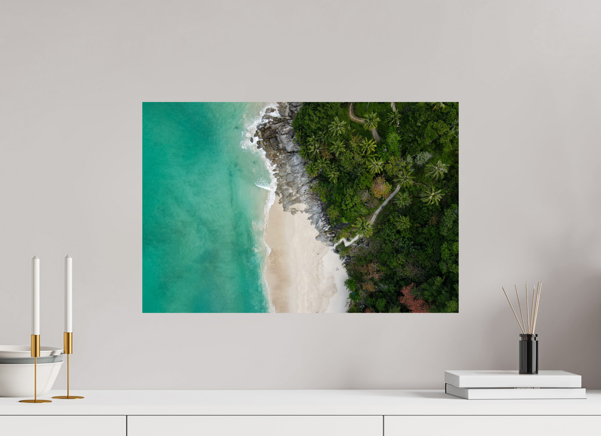 60 x 40 cm, Photo Print On Fuji Crystal DP II Calme sur Freedom Beach - Phuket, Thaïlande