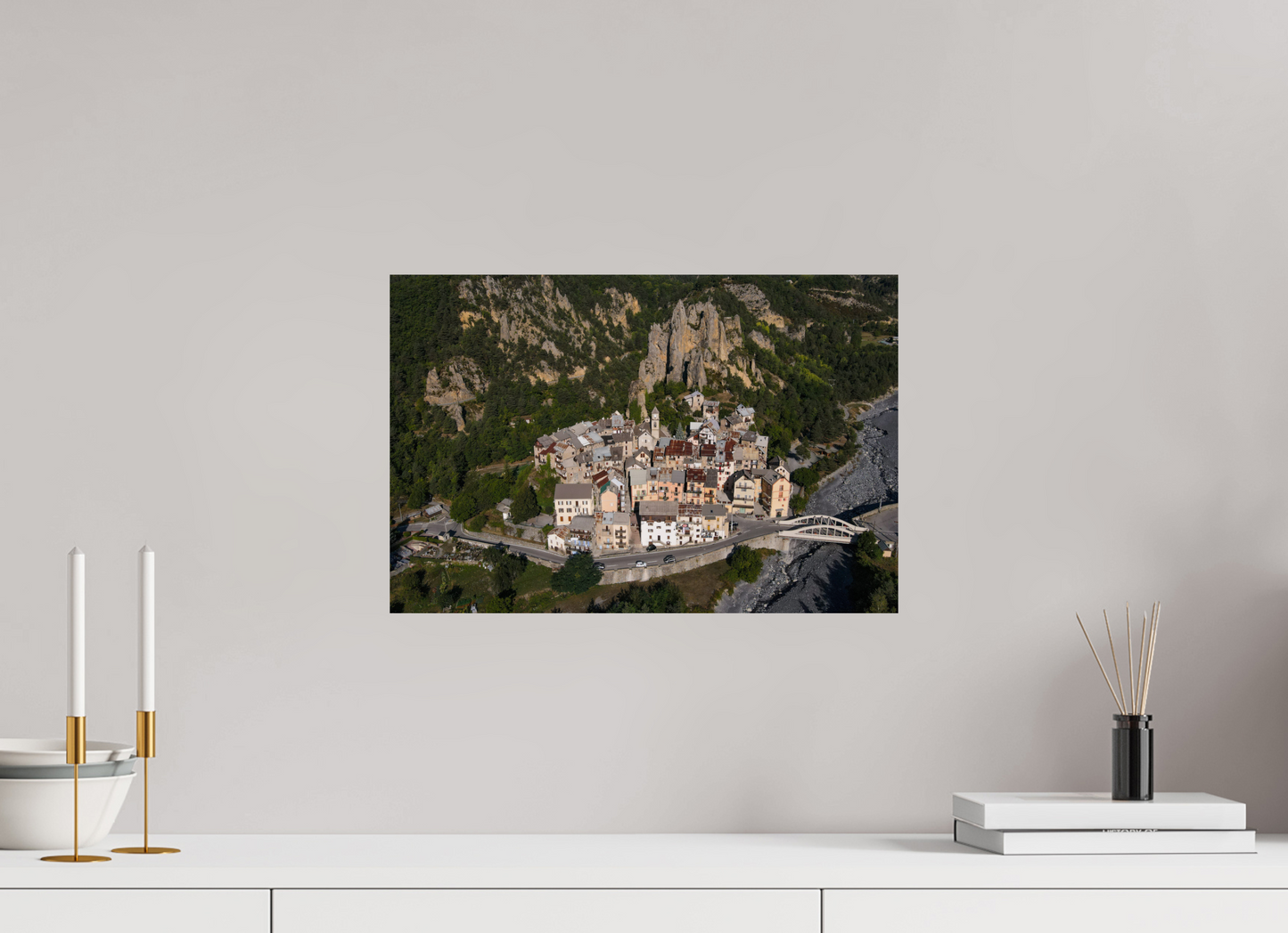 45 x 30 cm, Photo Print On Fuji Crystal DP II Le village de Péone, Alpes-Maritimes, France