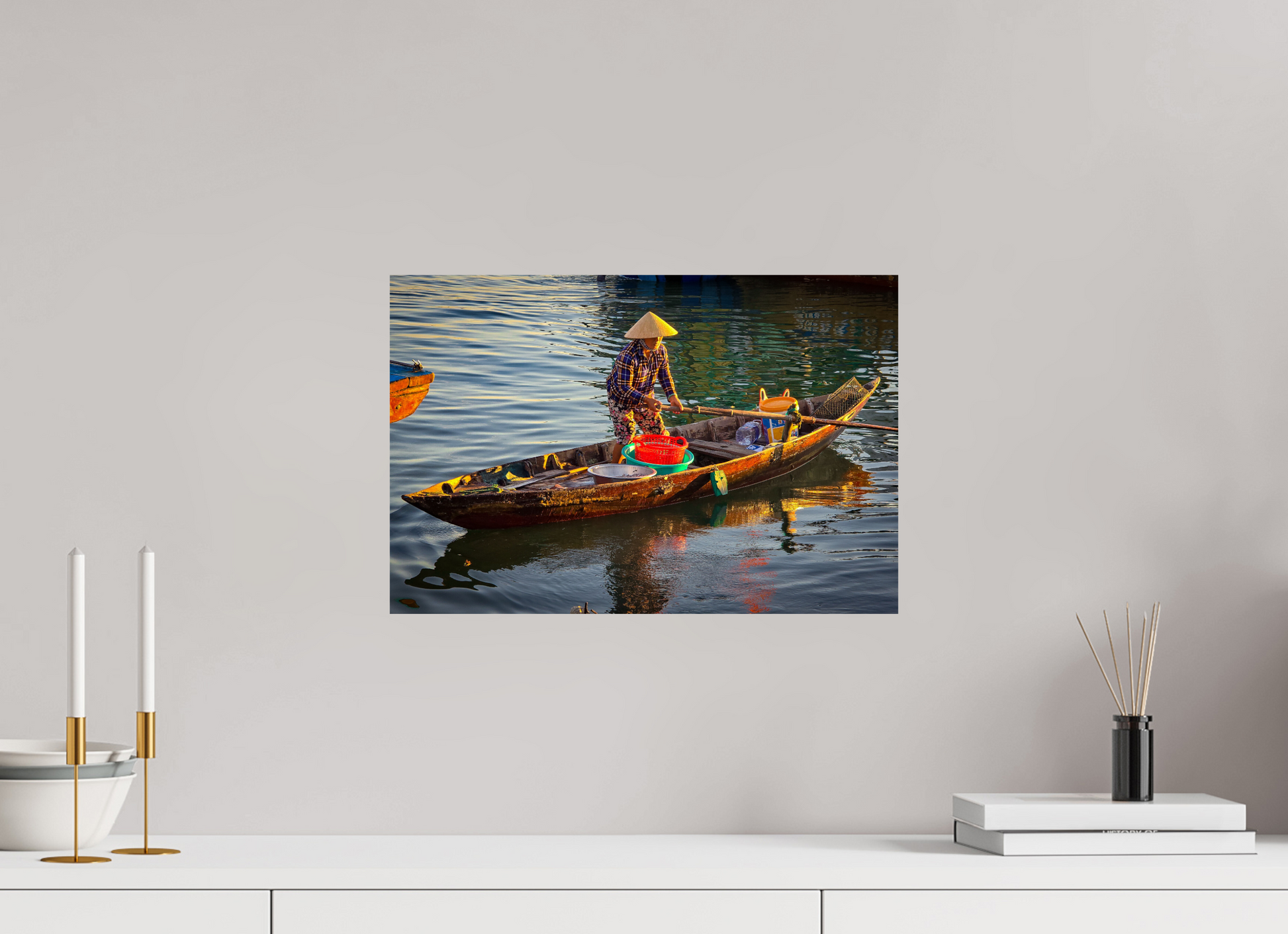 45 x 30 cm, Photo Print On Fuji Crystal DP II L’aube des pêcheurs – Hoi An, Vietnam